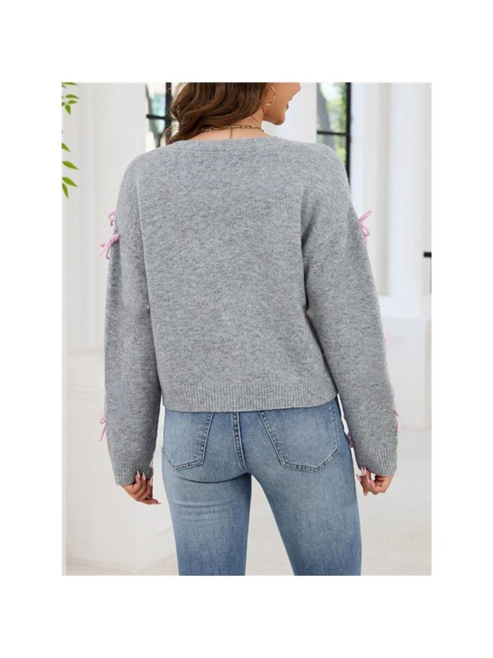 Bow Button Up Cardigan - Picture 4 of 14